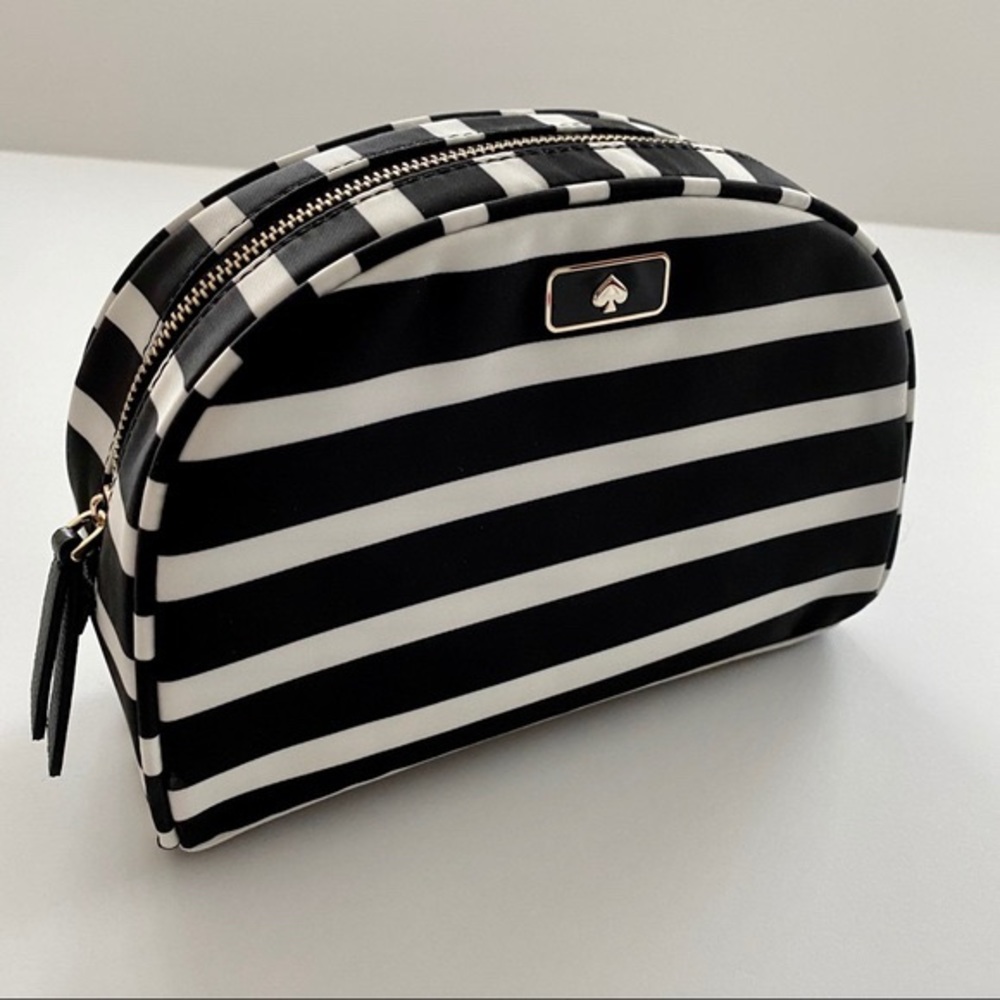 Kate Spade Medium Dome Cosmetic Case- Black Multi